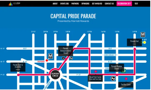Figure 1: http://www.capitalpride.org/celebration-2016/parade-map/ 