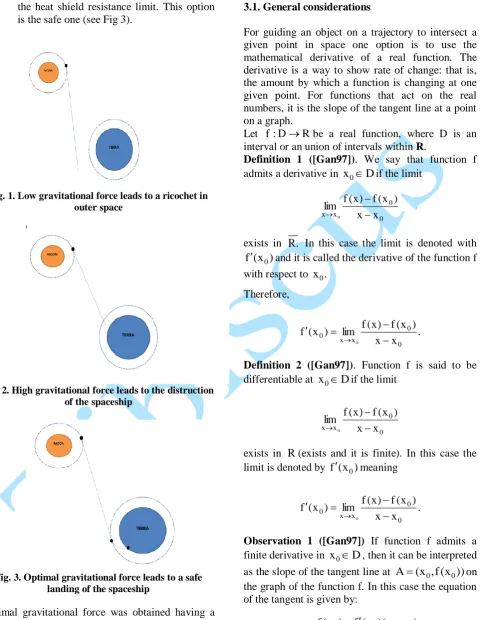 Fig. 1. Low gravitational force leads to a ricochet in outer space 