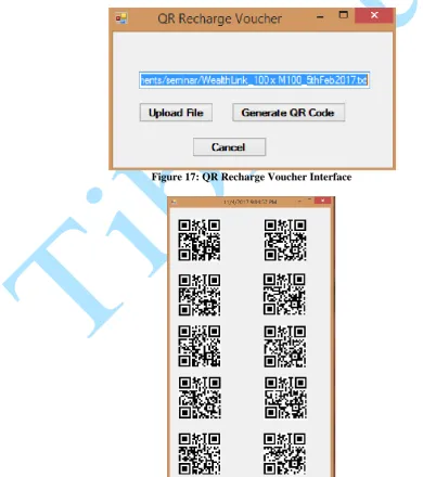 Figure 17: QR Recharge Voucher Interface   