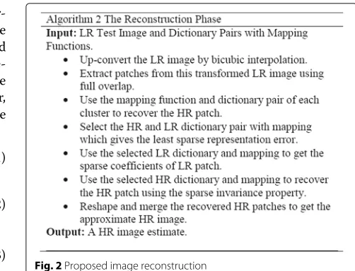 Fig. 1 Proposed dictionary learning algorithm