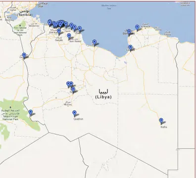 Figure 3: Migrants detention centres in Libya, 2007.  Source: Fortress Europe Libya Report, 2007 
