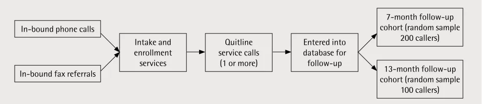 Figure 1. Quitline sampling flowchart 
