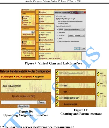 Figure 9: Virtual Class and Lab Interface 