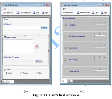 Figure 3.1. User’s first interview 