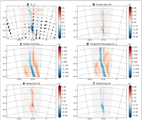 Fig. 6 As in Fig. 2 for an intense low-latitude reversed polarity flux patch (LR) in dynamo model 6 (upper polygon in Fig