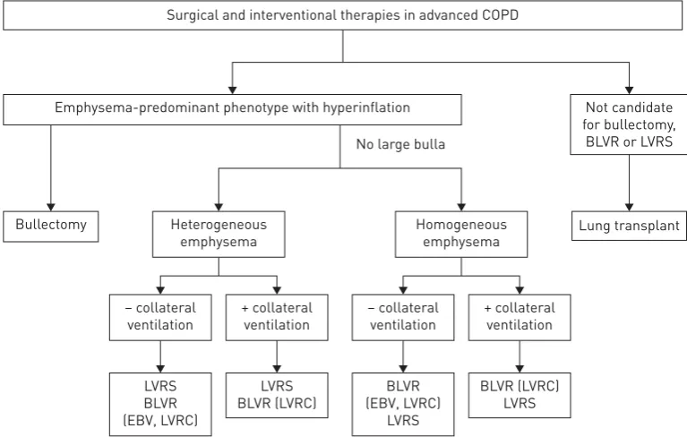 FIGURE 3 Interventional bronchoscopic and surgical treatments for chronic obstructive pulmonary disease(COPD)