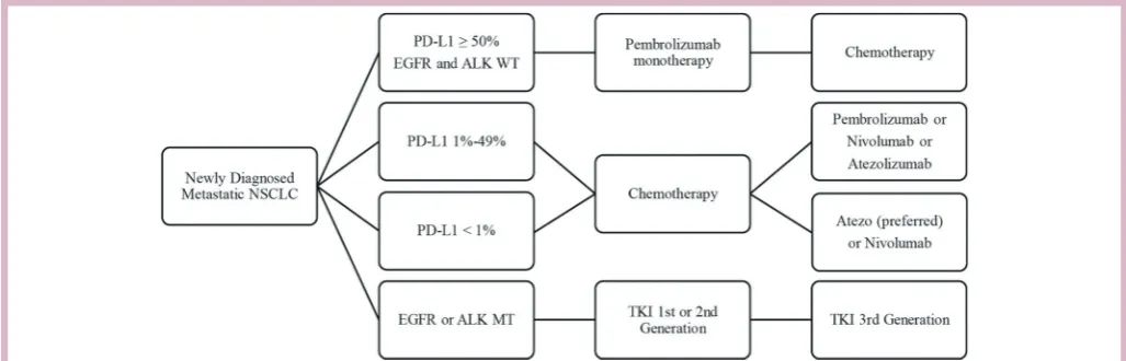 Figure 1 The guideline for the treatment of non-small cell lung cancer (NSCLC) after the development of immunotherapy.