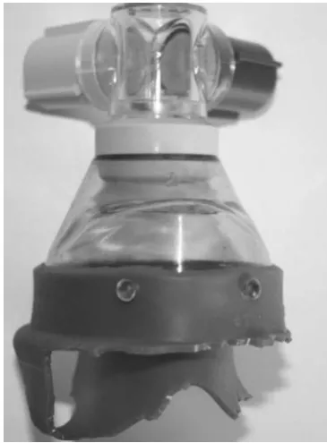 FIGURE 1 A chewed up positive expiratory pressure mask which