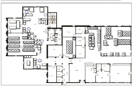 Figure 2: Olin Library main floor map used for observations 