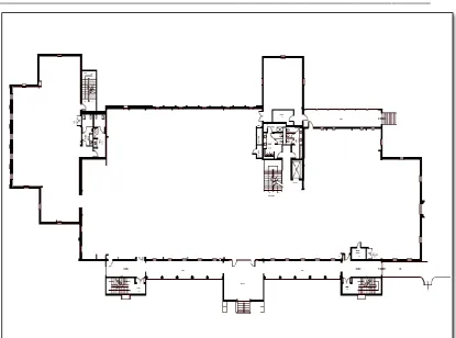 Figure 4: Blank floor map of Olin Library main floor 