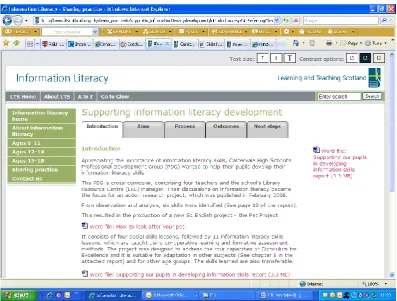 Figure 1: Screenshot of online LTS case study   