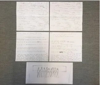Figure 1-3: Images of the ‘I write for’ group’s collectively produced material 