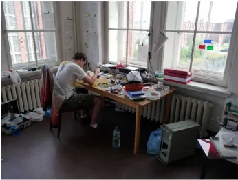 Fig. 3: Temporary workplace at the Palace of Production (© Michael Ziehl) 
