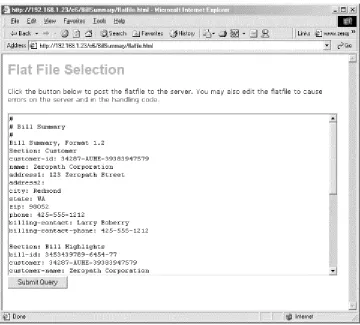 Figure 7-1. A web form hosts a flat text file 
