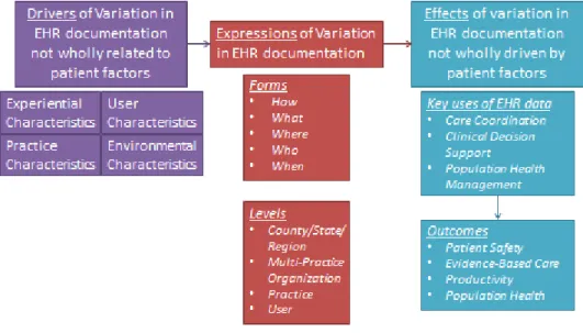 Figure 4: Detailed Framework of Variation in EHR Documentation 