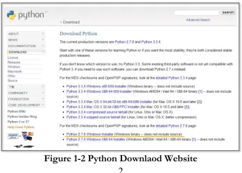 Figure 1-2 Python Downlaod Website 