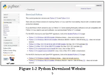 Figure 1-2 Python Downlaod Website 