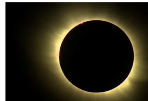 Figure 3. Accumulated color video frames of the total eclipse onSvalbard, 20 March 2015