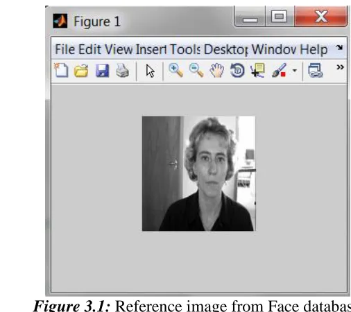 Figure 3.1:  Reference image from Face database 