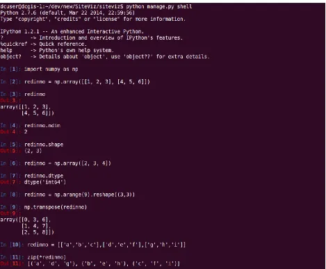 Figure 1:  Example of Using NumPy Package 