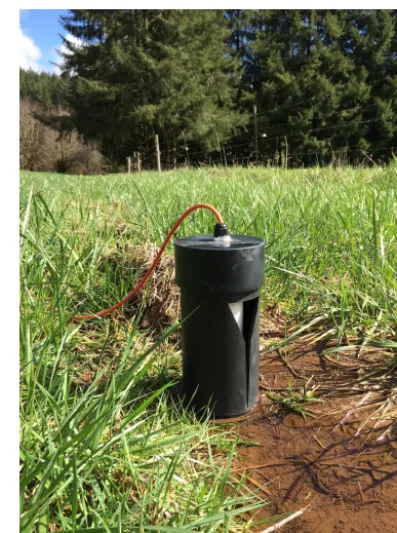 Figure 1. Field installation of a water level sensor inside a ﬂowcontainer.