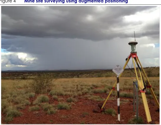 Figure 4  Mine site surveying using augmented positioning 