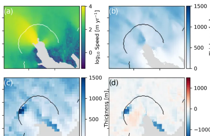 Figure B1. Differences between BedMachine (Morlighem et al., 2017b) and Bamber et al. (2013) near Køge Bugt