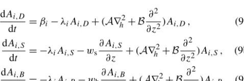 Table 2. Partition coefﬁcients for the different modelled particles in106 g of seawater per gram of particles