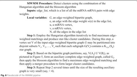 Fig. 8 Pseudocode of the MWMM pipeline