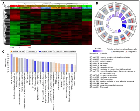 Fig. 3 Susceptibility to myopia in mice is regulated by a large number of genes via multiple retinal signaling pathways.founder strains of Collaborative Cross