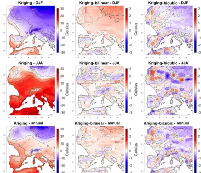 Figure 6. Comparison of reconstructed vs. downscaled temperatures for the LGM based on the BCI indices (red), and from Wu et al