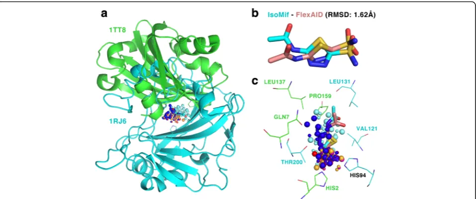 Fig. 4 Similarities between carbonic anhydrase and chorismate pyruvate lyase (a) Both structures have different folds and are superimposedusing the MIF similarities