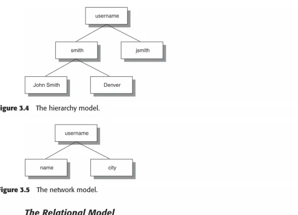 Figure 3.4 The hierarchy model. username