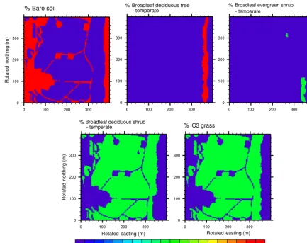 Figure 5. Plant function types at 2 m resolution as inputs for CLM4.5.