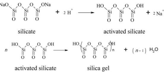 Figure 1. The forming process of silica gel. 