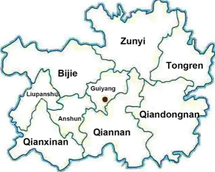 Figure 1. Guizhou Province schematic map. 
