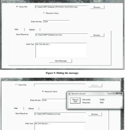 Figure 10. Recording the message.
