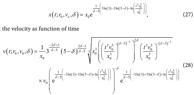 Table 2. The values of the χ  for four models of velocity of HH34. 2