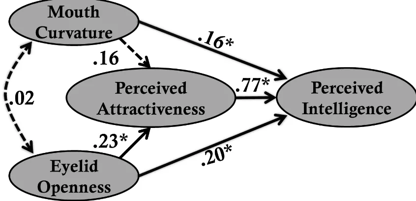 Figure 4.6. Linear regression model of the perception of children’s faces. This flow 