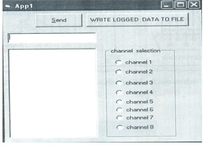 Figure 4. GUI for the data logger. 