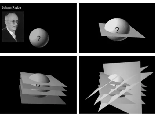 Figure 1.1. Johann Radon tries to ﬁgure out what is inside the sphere.