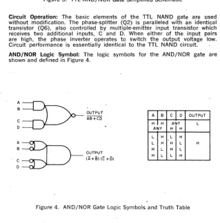 Figure 3. TTL AND/NOR Gate Simplified Schematic 