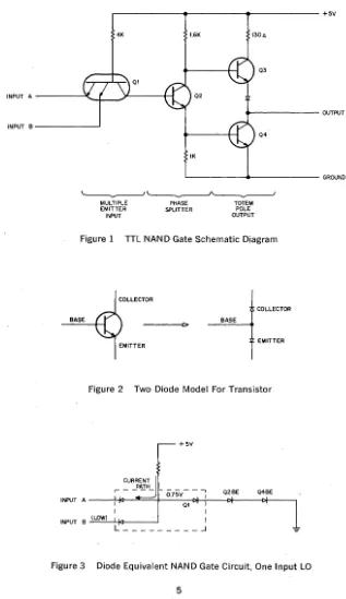 Figure 1 TTL NAND Gate Schematic Diagram 