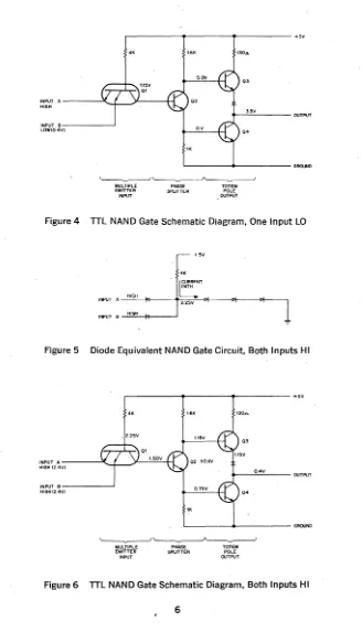 Figure 4 TTL NAND Gate Schematic Diagram, One Input LO 