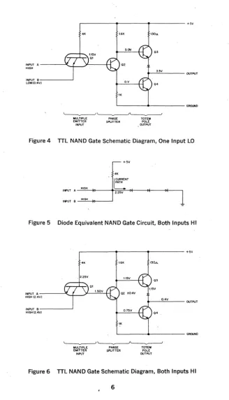 Figure 4 TTL NAND Gate Schematic Diagram, One Input LO 