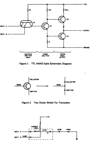 Figure 1 TTL NAND Gate Schematic Diagram 