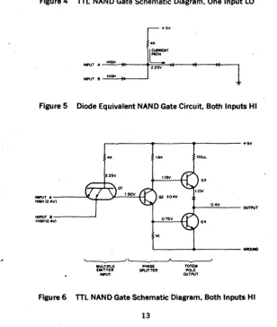 Figure 4 TTL NAND Gate Schematic Diagram. One Input LO 