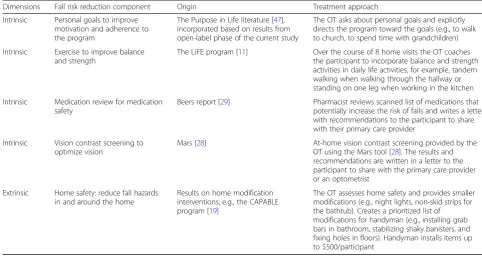 Table 1 Dimension, components, and treatment approaches of the LIVE LiFE program
