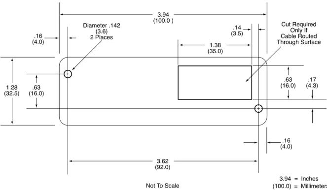 Figure 2-1.  Mounting Hole Dimensions for Surface 