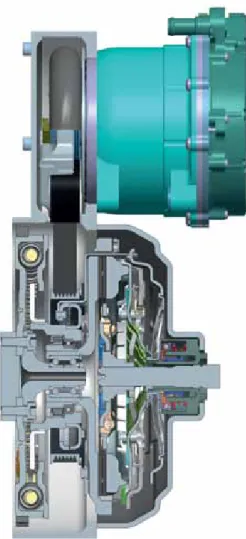 Figure 11  Typology and structural design of  the hybrid module with an  asynchronous motor in parallel  arrangement